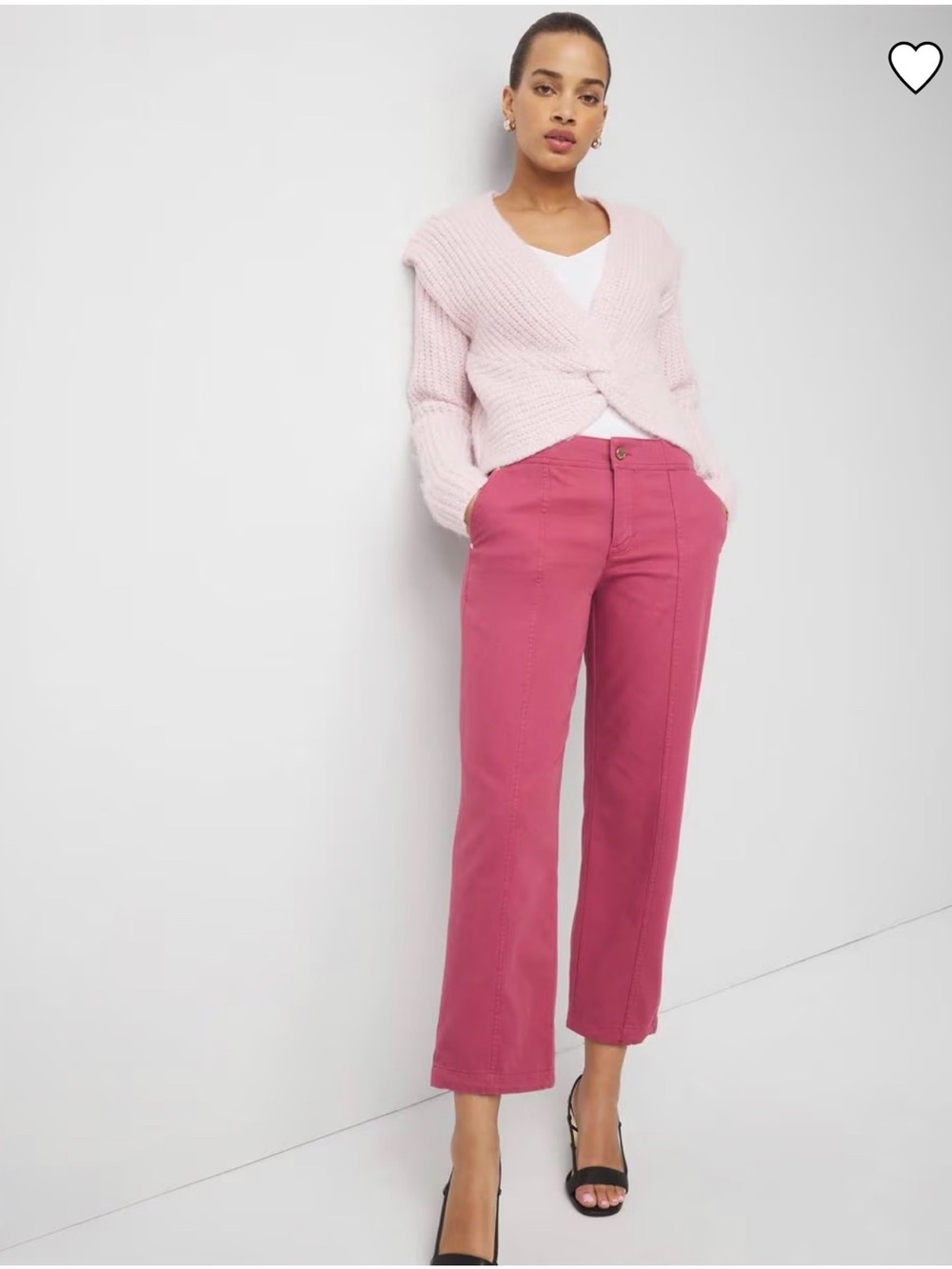 White House Black Market Pret Mid Rise Relaxed Ankle Pants, Rose Wine